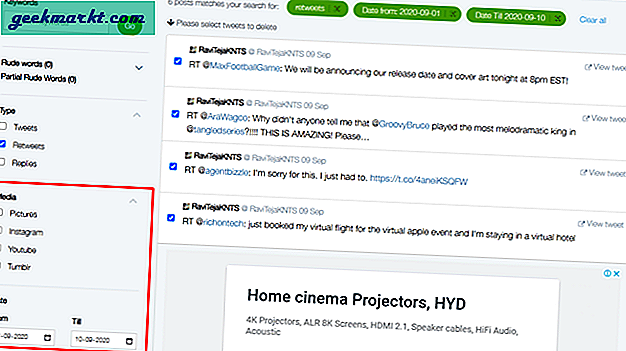 Cara Menghapus Retweet Anda Secara Otomatis