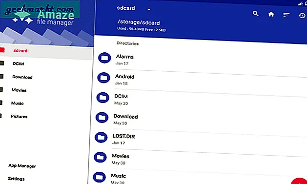 Karena semua firesticks hadir dengan penyimpanan 8GB, memiliki pengelola file berguna untuk menghapus file dan juga mentransfernya ke perangkat lain.