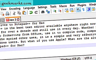 Alternatif untuk Notepad ++ untuk Mac